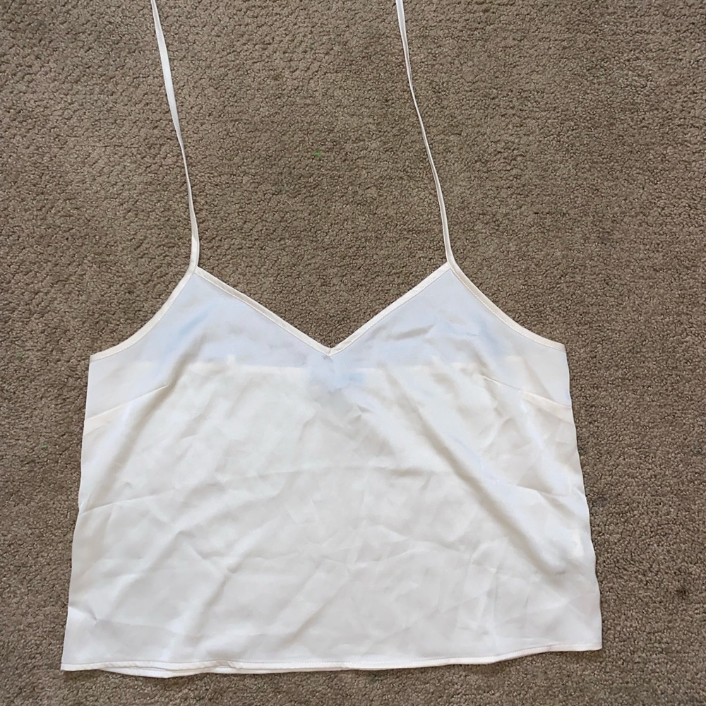 Cream Silk Top